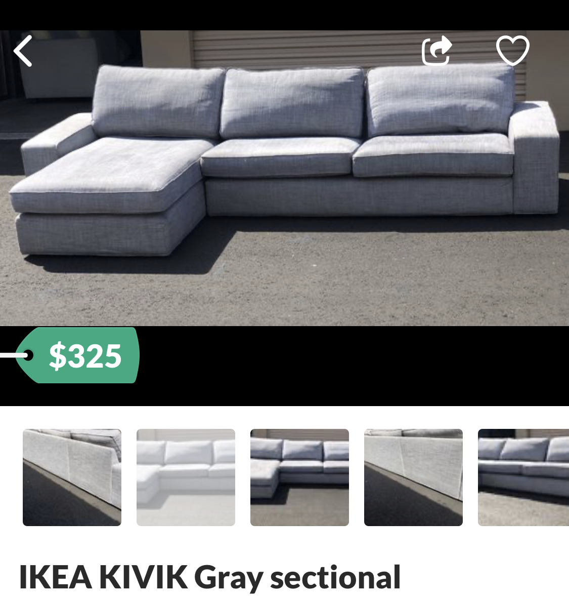 IKEA Kivik couch in beige