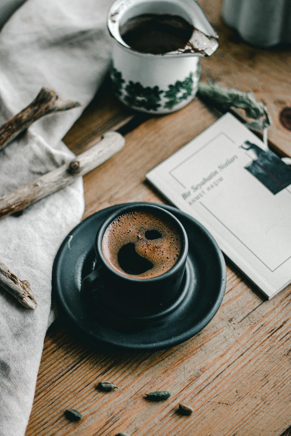 Cluttered messy coffee table